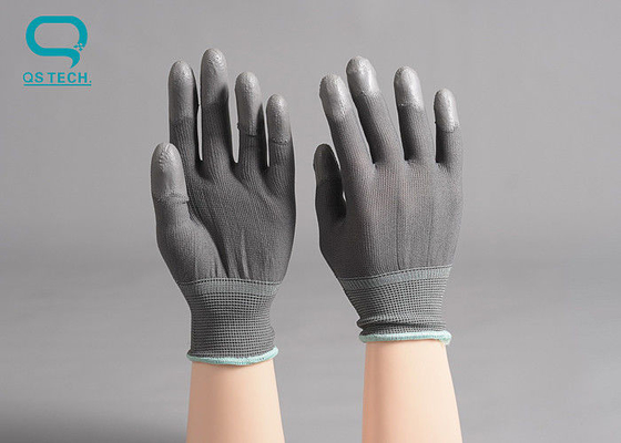 Clean Room PU Dispensing Nylon Anti Static Gloves For Factory Workshop