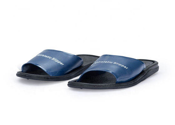 Anti Static Dust Proof Anti Slip Slipper Blue Black Cleanroom ESD SPU